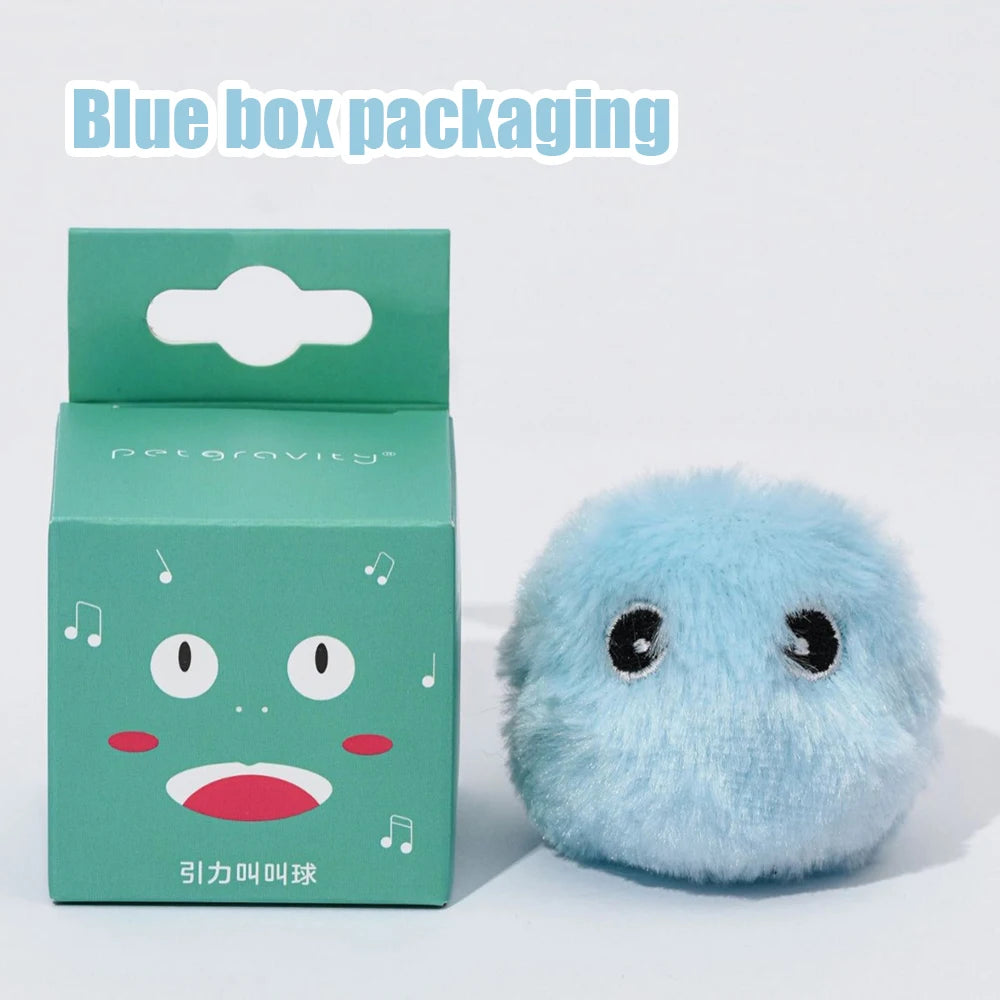 1Pcs Interactive Ball Smart Cat Dog Toys Plush Electric Catnip Training Toy Kitten Touch Sounding Pet Product Squeak Toy Ball