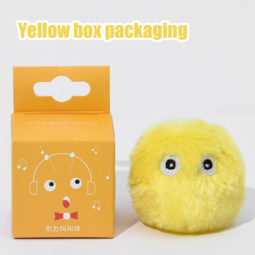 1Pcs Interactive Ball Smart Cat Dog Toys Plush Electric Catnip Training Toy Kitten Touch Sounding Pet Product Squeak Toy Ball